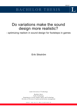 Do variations make the sound design more realistic?: optimizing