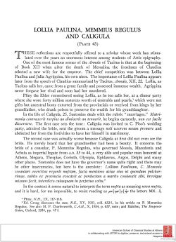 lollia paulina, memmius regulus and caligula