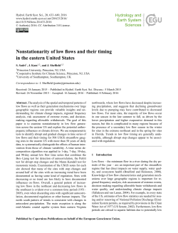 Nonstationarity of low flows and their timing in the eastern United