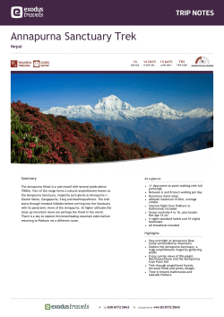 Trip Notes - Exodus Travels