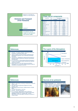 Emission - Lecture 1