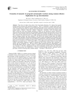 Formation of monazite via prograde metamorphic