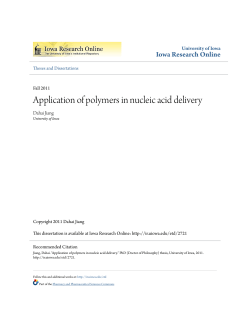 Application of polymers in nucleic acid delivery