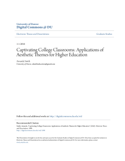Captivating College Classrooms: Applications of Aesthetic Themes