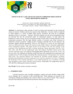 EFFECTS OF FLY ASH AND SEAWATER ON CORROSION