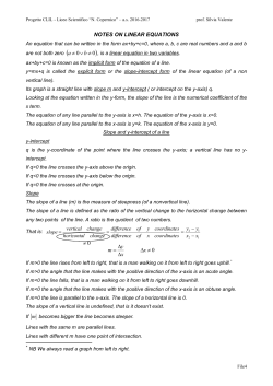Notes and summary - Liceocopernico.it