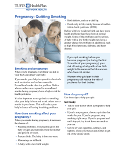 Pregnancy: Quitting Smoking