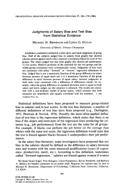 Judgments of Salary Bias and Test Bias from Statistical Evidence