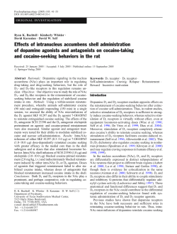 Effects of intranucleus accumbens shell administration of dopamine