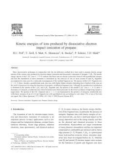 Kinetic energies of ions produced by dissociative electron impact