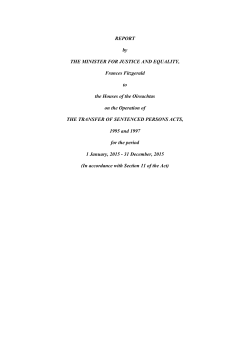 The Transfer of Sentenced Persons Annual Report 2015