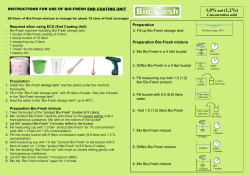 HANDLEIDING GEBRUIK BIOFRESH