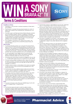 bravia 42&rdquo; tv - Pharmacist Advice