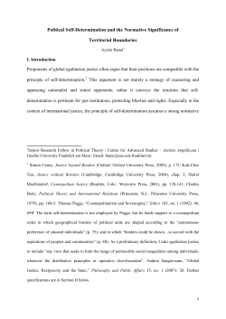 Political Self-Determination and the Normative Significance of