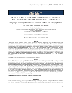 isolation and screening of thermo-stable cellulase enzyme fungal