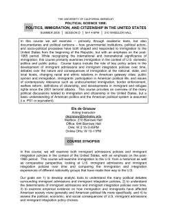 politics, immigration, and citizenship in the united states