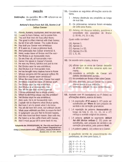 PROVA DE INGL&Ecirc;S