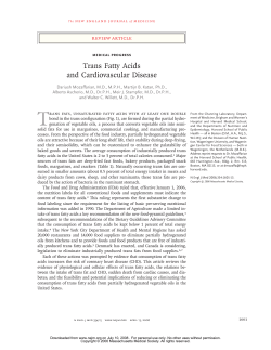 Trans Fatty Acids and Cardiovascular Disease
