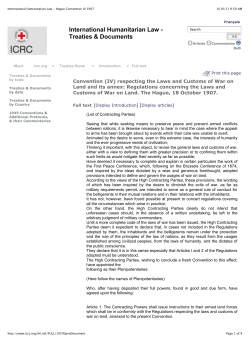 International Humanitarian Law