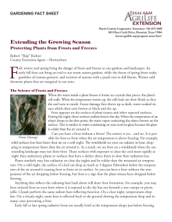 Extending the Growing Season - Harris County Extension Office