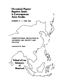 Constitutional Revolution in Japanese Law, Society and Politics