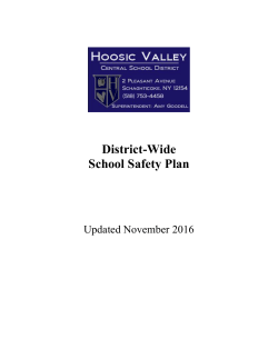 Safety Plan - Hoosic Valley