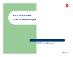 Baku-Tbilisi-Ceyhan Crude Oil Pipeline Project