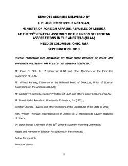 Keynote address delivered by Foreign Minister Augustine Kpehe