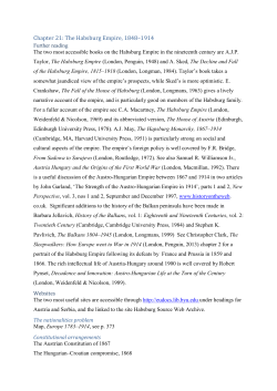Chapter 21: The Habsburg Empire, 1848&ndash;1914