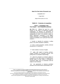 Book IV of the Code of Economic Law "Protection of competition"