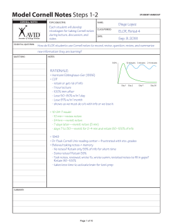 Model Cornell Notes Steps 1-2