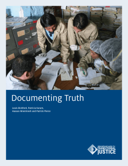 Documenting Truth - The International Center for Transitional Justice