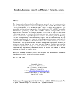 Tourism, Economic Growth and Monetary Policy in