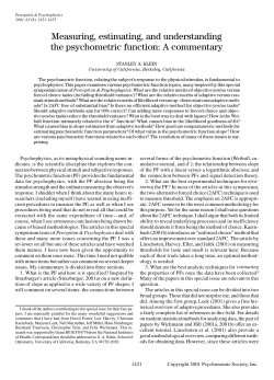 Measuring, estimating, and understanding the - Mark Wexler