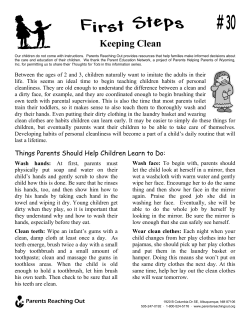 FS30 Keeping Clean - Parents Reaching Out