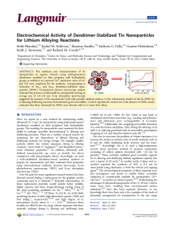 Electrochemical Activity of Dendrimer-Stabilized