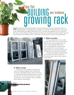 Tips for building an indoor growing rack