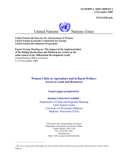 Privatization of Land Rights and Access to Factor Markets: a Path to