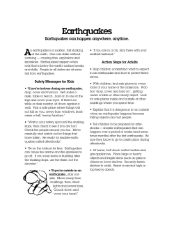 Earthquakes A