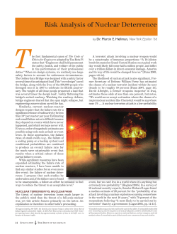 Risk Analysis of Nuclear Deterence