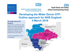 Developing the Wider Devon STP- Outline approach for NHS