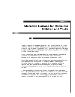 Education Liaisons for Homeless Children and Youth 17