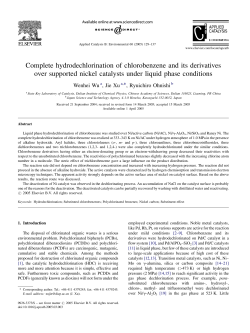 Complete hydrodechlorination of chlorobenzene and