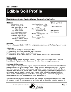 Edible Soil Profile - Kansas Foundation for Agriculture in the
