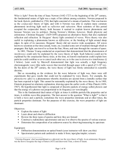 Spectroscopy 101 - University of Texas Astronomy Home Page
