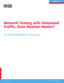 Network Testing with Simulated Traffic. Does Realism Matter?