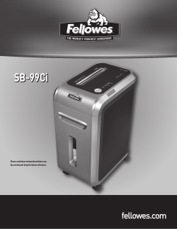 SB-99Ci - Fellowes Canada Ltd.