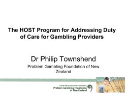The HOST Program for Addressing Duty of Care when Providing