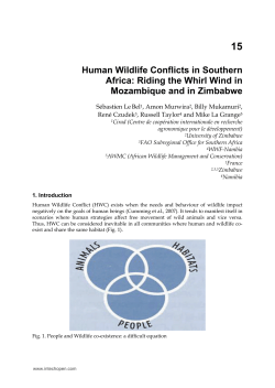 Human Wildlife Conflicts in Southern Africa: Riding