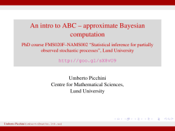 An intro to ABC &ndash; approximate Bayesian computation 0.3cm PhD